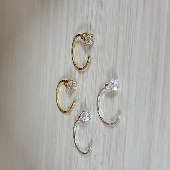 Dainty Crystal Huggies, choice of color - Picture 9 of 10